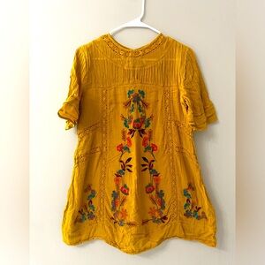 Free People floral embroidered dress